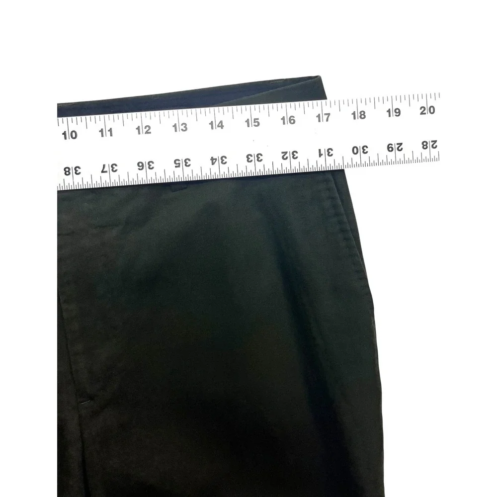 Banana Republic 33x29 Olive Green Linen Cotton Chino Pants Trousers Flat Front